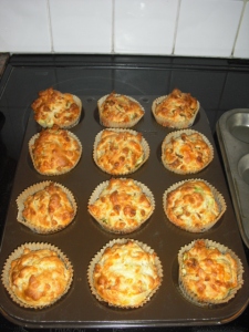 Ruths Recipes:  Cheese and Leek Muffins
