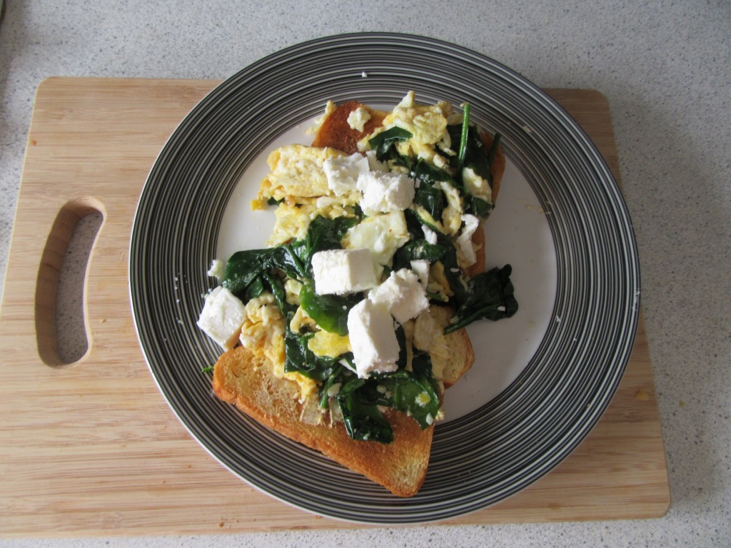 Food // Spinach and Eggs on Brioche Toast